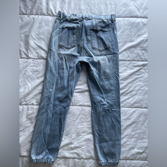 Light Blue Distressed Women's Jeans - Picture 2 of 3